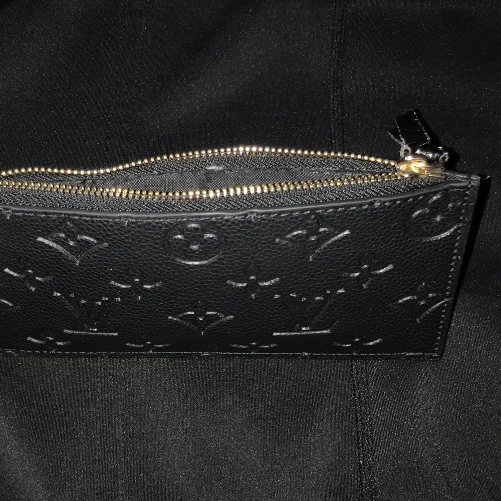 Black monogram wallet